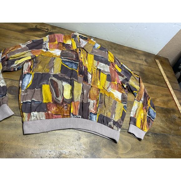 Alan Stuart Shirt Mens Multicolor Abstract Art Pullover Short Sleeve Banded XL - Picture 6 of 12